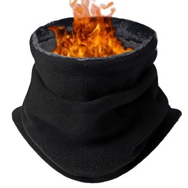 MOAZIFI Tube Scarf Men Women Winter Fleece Scarf Men's Winter Neckerchief Men's Loop Scarf Men Tube Scarf Women Men's Scarf Winter for Skiing Jogging Cycling Snowboarding, 1