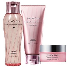 Milbon Gemile Franc Shampoo Diamond 6.8 fl oz (200 ml) + Treatment, Juicy Glossy, 6.3 oz (180 g), Melty Butter Balm, Solid Type, 1.4 oz (40 g) Set
