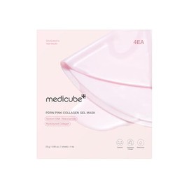 medicube Máscara de gel de gelatina de colágeno rosa PDRN de Salmon DNA PDRN para piel brillante, elasticidad, reafirmante e hidratante