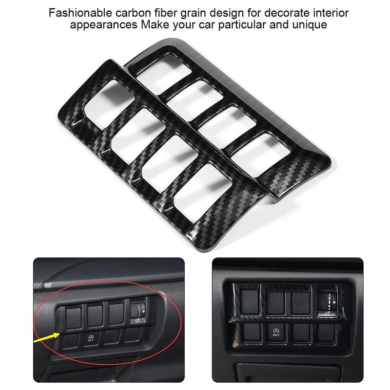 Car Headlight Adjustment Switch Cover Trim Decoration Frame Fit for