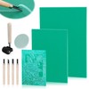 Nuyoah Linoldruck Set Linolschnitt Schnitzset Linolplatten A4 A5 A6 Linoleum