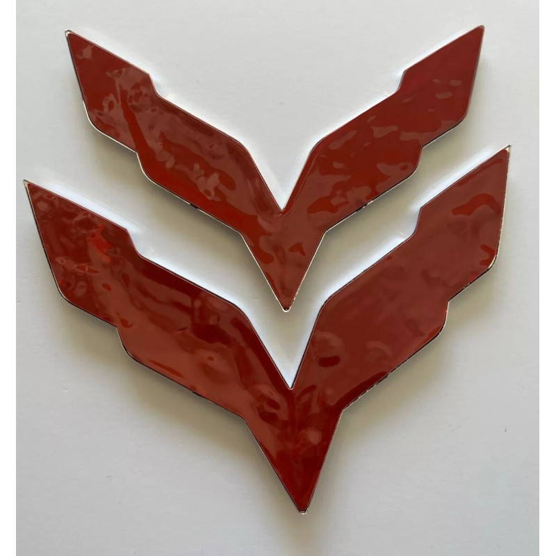 GM Pair Fits 2014-2019 Corvette C7 Emblem Cross Flags Badge