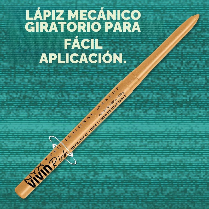 NYX Professional Makeup, Mechanical Pencil, Delineador de Ojos en Lápiz,