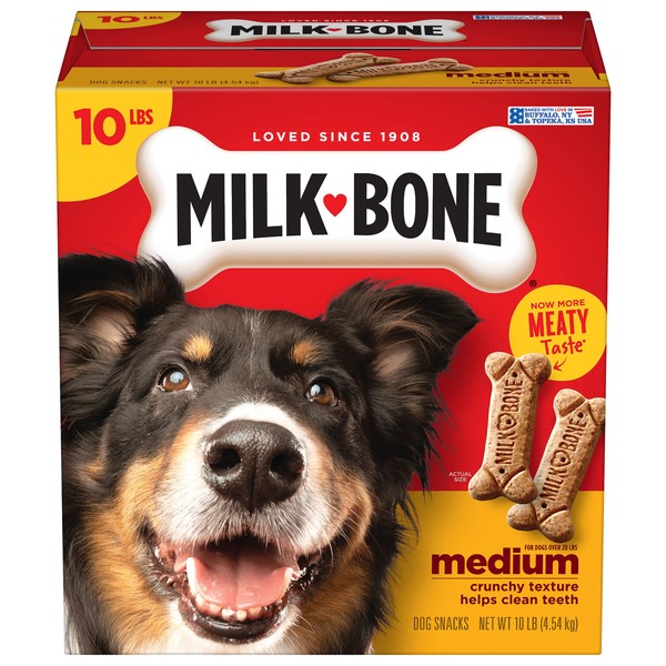 Milk-Bone Original Dog Treats Biscuits for Medium Dogs, 10 Pounds (Packaging May Vary)