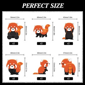 18-PCS Cute Animal Themed Red Panda Happy Birthday Cupcake Toppers Set - This is a wonderful wildlife themed party, jungle party, birthday party and baby shower decoration for boys and girls