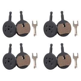Futheda 4 Pairs Bicycle Resin and Semi-Metallic Disc Brake Pads Lining Pickups Bike Repair Replacement Compatible with AVID BB5