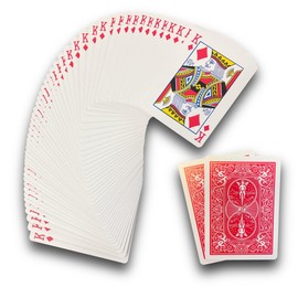 Ted's Sterling Magic Bicycle One Way Force Deck Trick Kit with Bonus Short Cards, Red Back Diamonds (King)