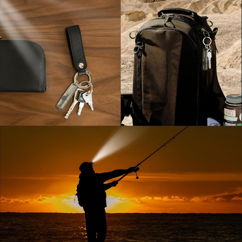 TUNENGE S15 Rechargeable Keychain Flashlight,650 High Lumen EDC Flashlight,Super Bright