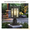 Emliviar Black Post Lights Outdoor, Waterproof Pillar Light Ideal for