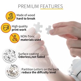 Funny Chihuahua Dog Jigsaw Puzzle for Adults Soft Wooden Puzzles Props Technology Means 300 Piece Puzzles Mother's Day