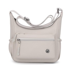Shilanmei Crossbody-Tasche für Damen, strapazierfähige Nylon-Handtaschen mit verstellbarem Riemen, Crossbody-Tasche, mehrere Taschen, cremeweiß, Einheitsgröße