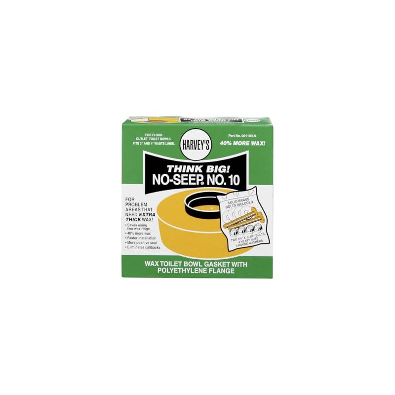 Harveys Toilet Bowl Gasket with Wax & Flange Polyethylene