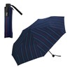 Wpc. UX003-041-002 Windproof Folding Umbrella, Windproof, Striped Umbrella, 25.6 inches