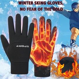 ANJMEICH Sports Gloves,Anti-Slip Wear-Resisting for Cycling,Climbing,Outdoor Sport etc (Black, S)