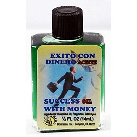 MW 12 Pieces BRYBRADAN Success with Money Oil/EXITO CON Dinero ACEITE 1/2 FL OZ 14.7ML