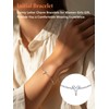 Silvora S925 Sterling Silver Initial Letter Bracelet, Meaningful Initial Bracelet