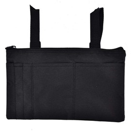 Broco Waterproof Mobility Scooter Armrest Bag Durable Wheelchair Shopping Travel Storage Bag Black