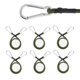 Pack of 5 Tensioning Straps with Carabiner, 60 cm Tensioning Straps, Expander, Rubber Tensioner for Sun Sail, Tarp, Camping, Luggage