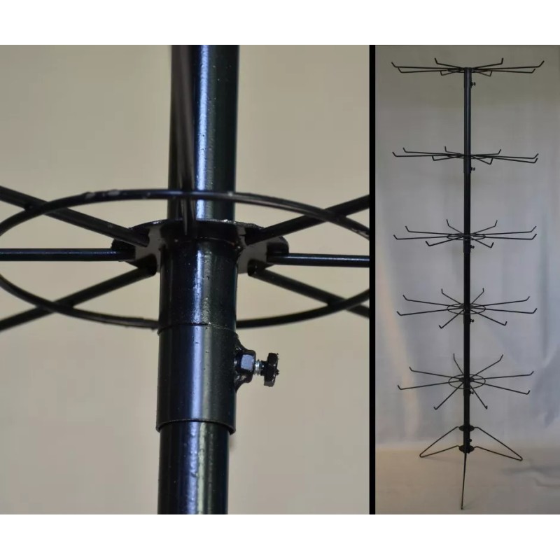 Decora Araña Exhibidor Giratorio De Piso 5 Niveles Negro Oferta!
