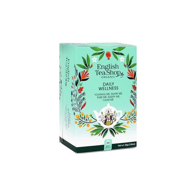 English Tea Shop Daily Wellness Tea Bag Sachets, 20-Piece