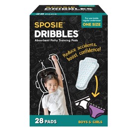 Sposie Dribbles – Turn Any Underwear Into Potty Training Underwear | Training Pads Reduce Messes and Laundry | A Faster Cleaner Easier Solution | Use with Toilets, Seats, Charts, and Stickers | 28ct