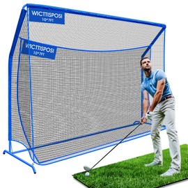 10x7ft Golf Net w/Extra Striking Net, Heavy Duty Golf Hitting Practice Net