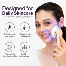 Varita Facial Nova 4 En 1: Terapia De Luz Roja, Azul Y Verde, Limpieza Iónica Galvánica, Lifting Facial Ultrasónico Y Dispositivo Antienvejecimiento, 