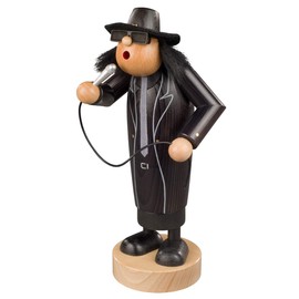 KWO Incense Smoking Figurine, Singer, 24 cm, Wood Multicolour, One Size