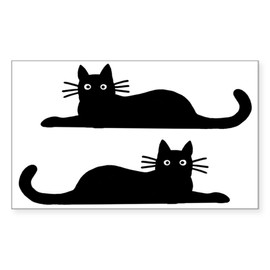 CafePress Black Cats Rectangle Bumper Sticker Car Decal
