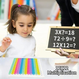 Interactive 12x12 Multiplication Pop Board - STEM Sensory Math Toy with Poppable Bubbles, Classroom & Homeschool Learning Game, Multiplication Table Chart for Kids, Stress Relief Tool, CPC Certified