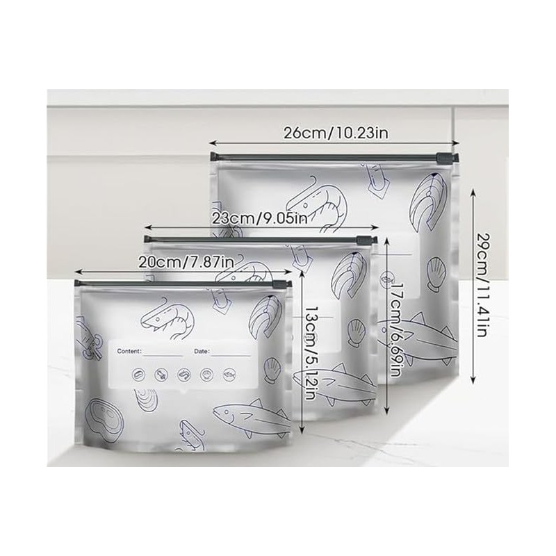30PCS Reusable Aluminum Foil Sealable Storage Bags, Vacuum Zipper Pouches,