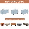 Eco-Ancheng Stretch Ottoman Cover Rectangular Storage Ottoman Slipcover Footrest Stool