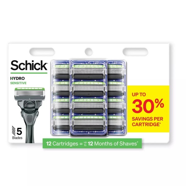 Schick Hydro Sensitive Men's Razor Refills - 12ct