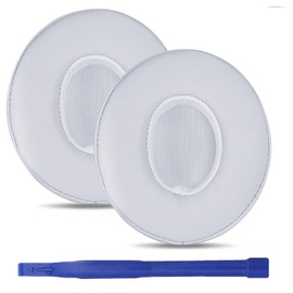 umvowuxa Replacement Earpads Compatible with Beats Solo3 Headphones Soft Protein Leather (White)