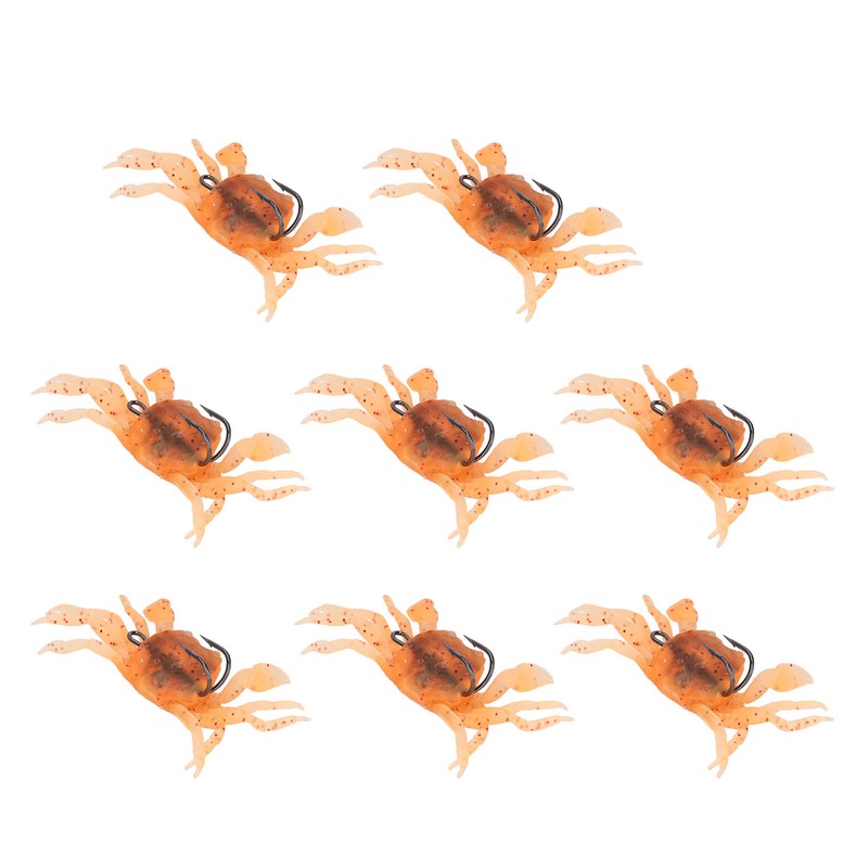 8Pcs Artificial Crab Bait 13cm 33.5g Simulation Crab Soft Lure