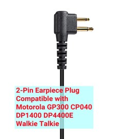 HYS Walkie Talkie Ohrhörer, verdeckter Luftschlauch, PTT mit Mikrofon, Sicherheits-Headset kompatibel mit Motorola CP040 DP1400 GP300 Funkgerät (10 Stück)