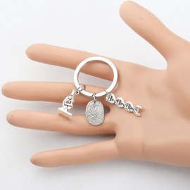 ENSIANTH Forensics Keychain DNA Microscope Criminologist Gift Fingerprint Gift Legal Examiner Gift Science Major Gift (DNA CA key)