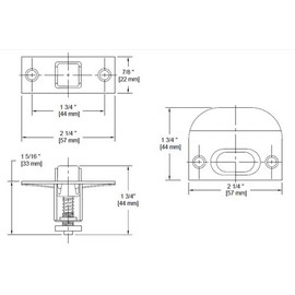 QCAA Solid Brass Roller Catch, Matte Black, Made in Taiwan, 2 Pack