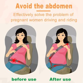 Pregnancy Seat Belt Adjuster,Universal Car Seat Belts Regulator for Pregnant Moms,Safety and Comfort Seat Belt for Preventing The Abdomen from Stress,Soft Car Seat Belt Pad Cover for Mommy