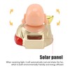 Topyond Solar-Powered Laughing Buddha Ornament - Automatic Nodding and Smiling