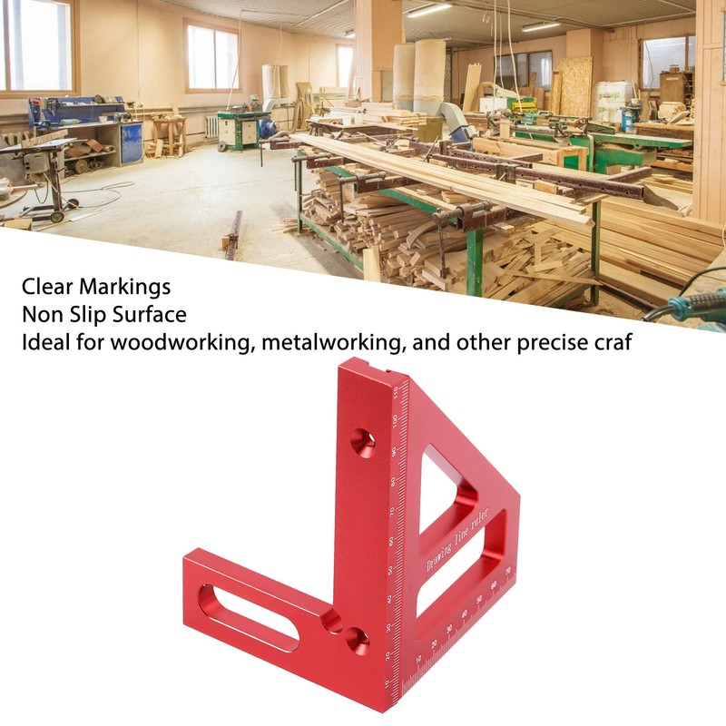 3D Multi Angle Measuring Ruler 45 90 Degree Aluminum Alloy