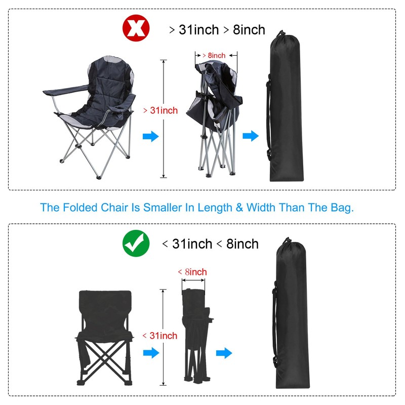 PATIKIL 31x8" Camping Chair Replacement Bag Nylon Folding Camping Chair