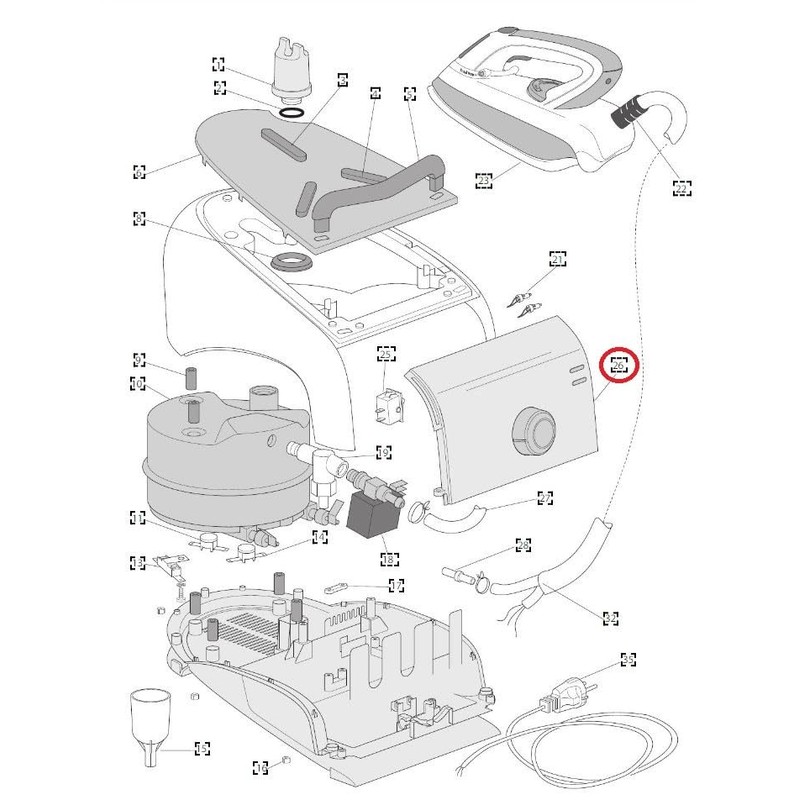 Control Panel White Control Panel Assembly Compatible with Delonghi Steam