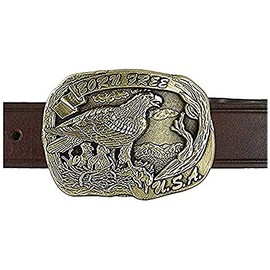 USA Born Free Eagle Buckle and Belt OBM114B IMC-Retail 42 Chestnut Brown