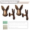 EIiegh Rabbit Coat Hooks, Creative Animal Wall Hook, Decorative Wall