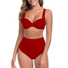 RELLECIGA Women's Two Piece Bikini Set Push Up Bikini Bathing