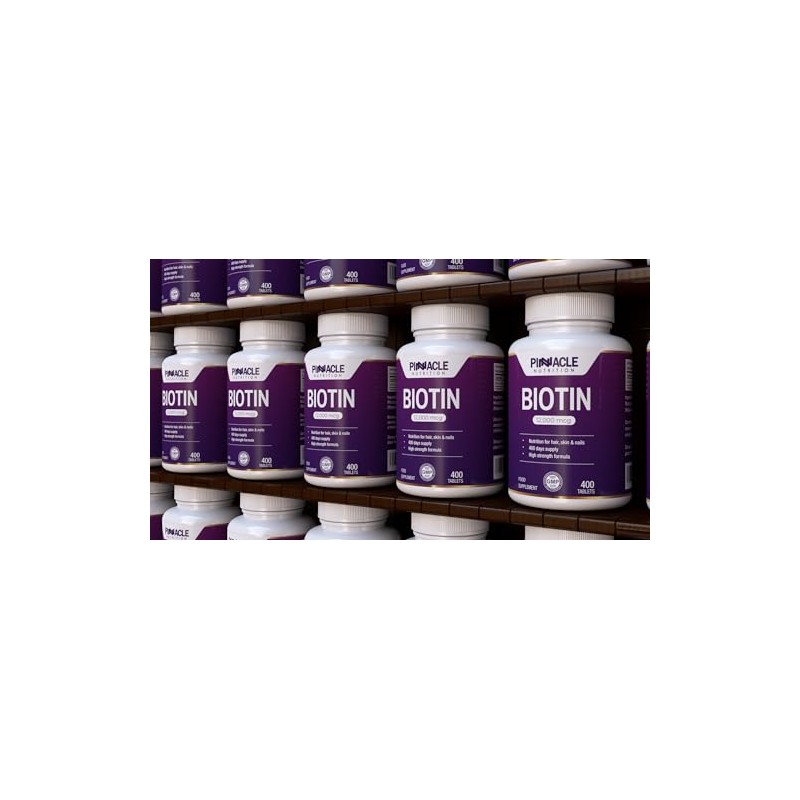 PINNACLE NUTRITION Biotin 12000mcg | 400 Tablets | Vitamin for