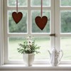 Rostikal Hanging Decoration Heart with Ribbon Garden Decoration Rust Decoration