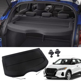 Marretoo for Nissan Kicks Cargo Cover 2024 2018 2019 2020 2021 2022 2023 for Nissan Kicks Accessories Rear Trunk Shade Non-Retractable Trunk Cover Rear Parcel Shelf Finisher(NOT FIT 2025 New Kicks)