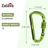 Zalava 6 pcs 2”D-Clip Durable Locking Carabiner Keychain Clip,Keychain Clip